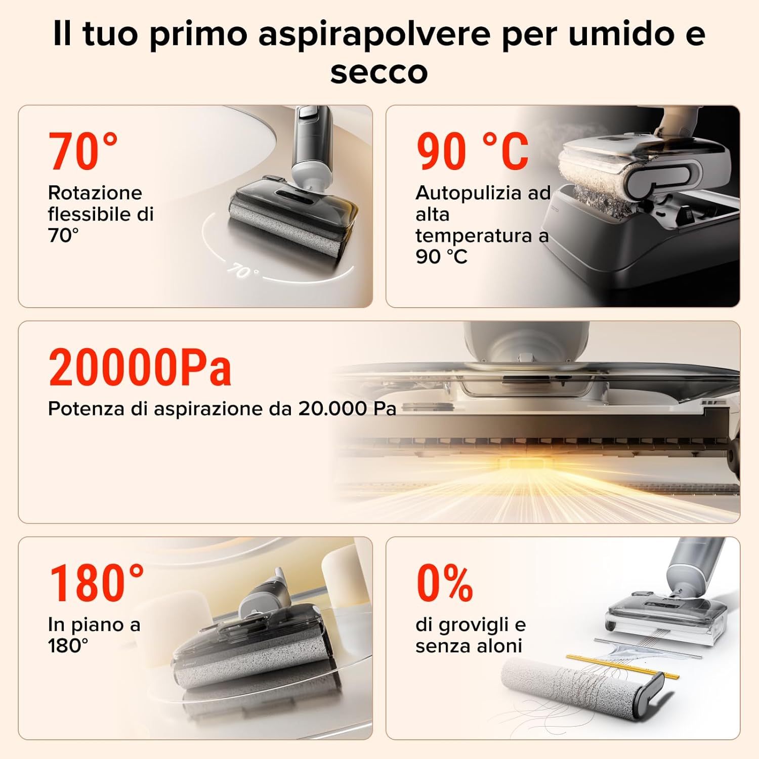 Thumbnail 1 de roborock F25 GT: Aspirapolvere e Lavapavimenti senza fili 2-in-1 con pulizia ad alta temperatura e asciugatura rapida