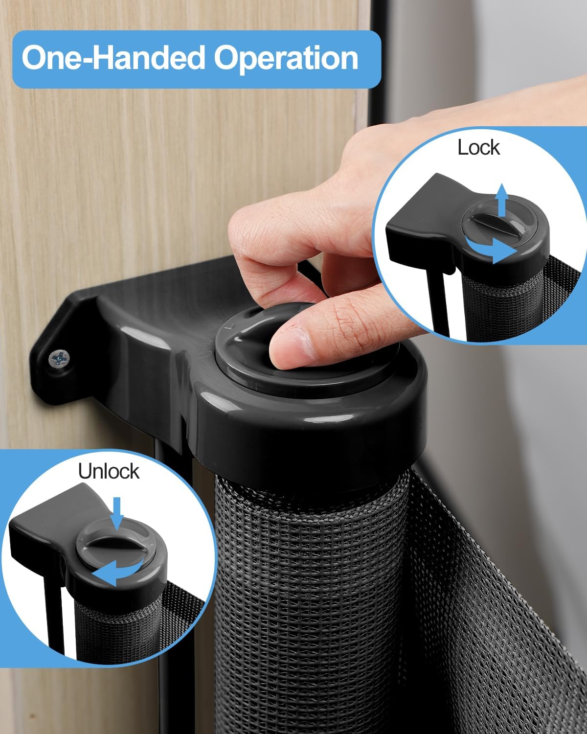 Thumbnail 5 de Lexixi ibao Retractable Mesh Baby Gate