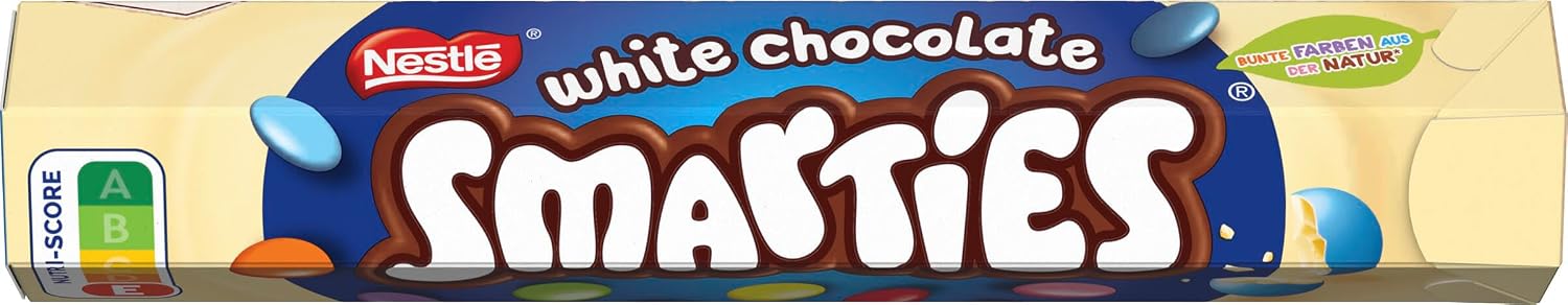 Detalle de Smarties Riesenrolle mit weißer Schokolade – Hexagonrolle im 20er Pack (20 x 120 g)