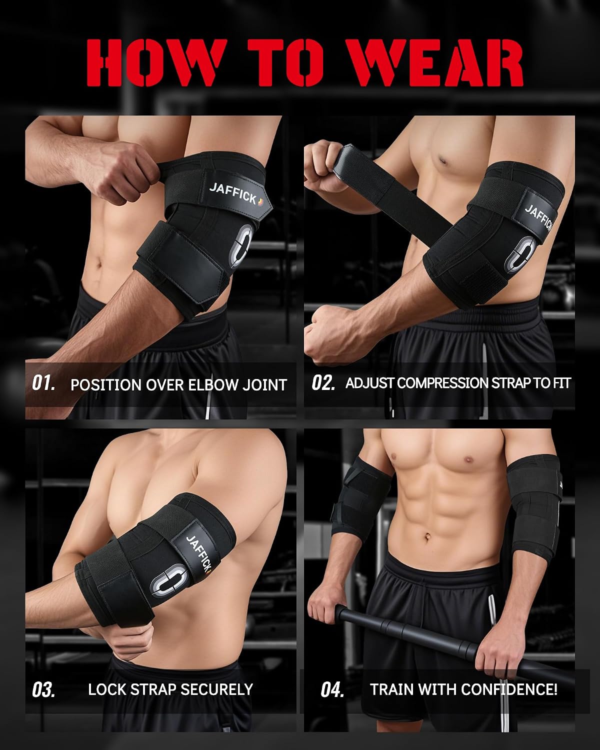 Thumbnail 6 de Jaffick Weightlifting Elbow Brace, Size L