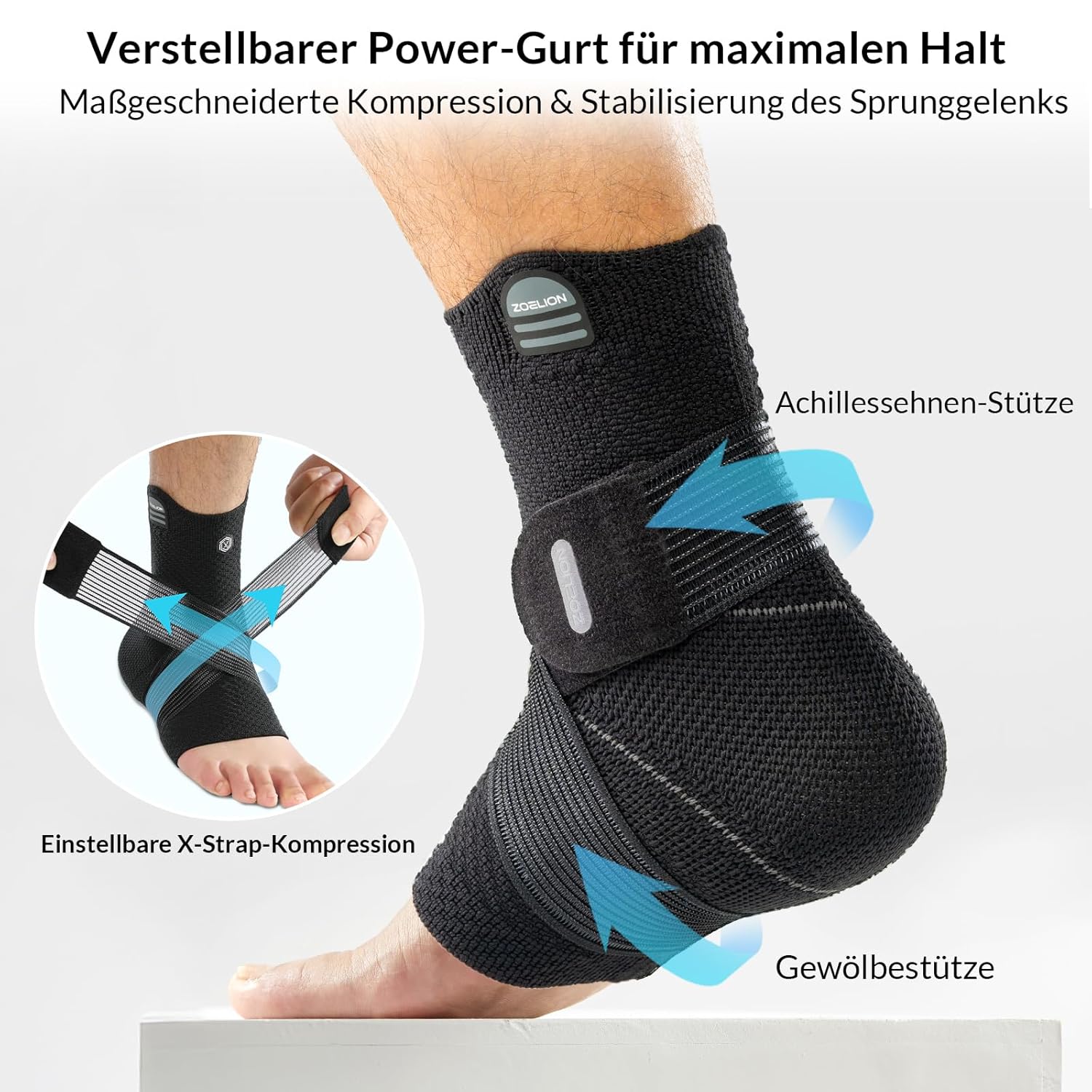 Thumbnail 2 de ZOELION Knöchelbandage L 3D Netzgewebe