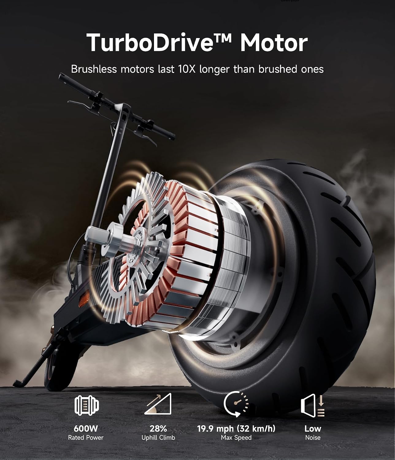 Detalle 2 de NAVEE Electric Scooter with 10-Inch Tires
