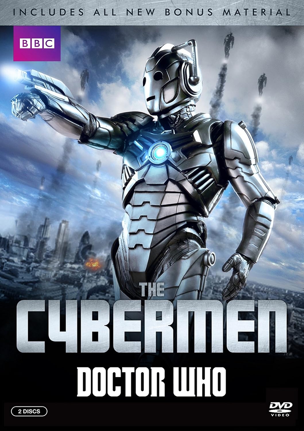 Detalle de BBC Studios 883929471102 Doctor Who: The Cybermen DVD with Classic Story