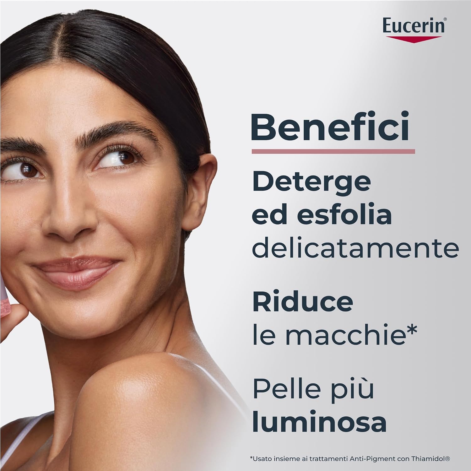 Detalle de Eucerin Anti-Pigment Gel Detergente Viso 200 ml, gel schiumogeno antimacchie con complesso esfoliante AHA