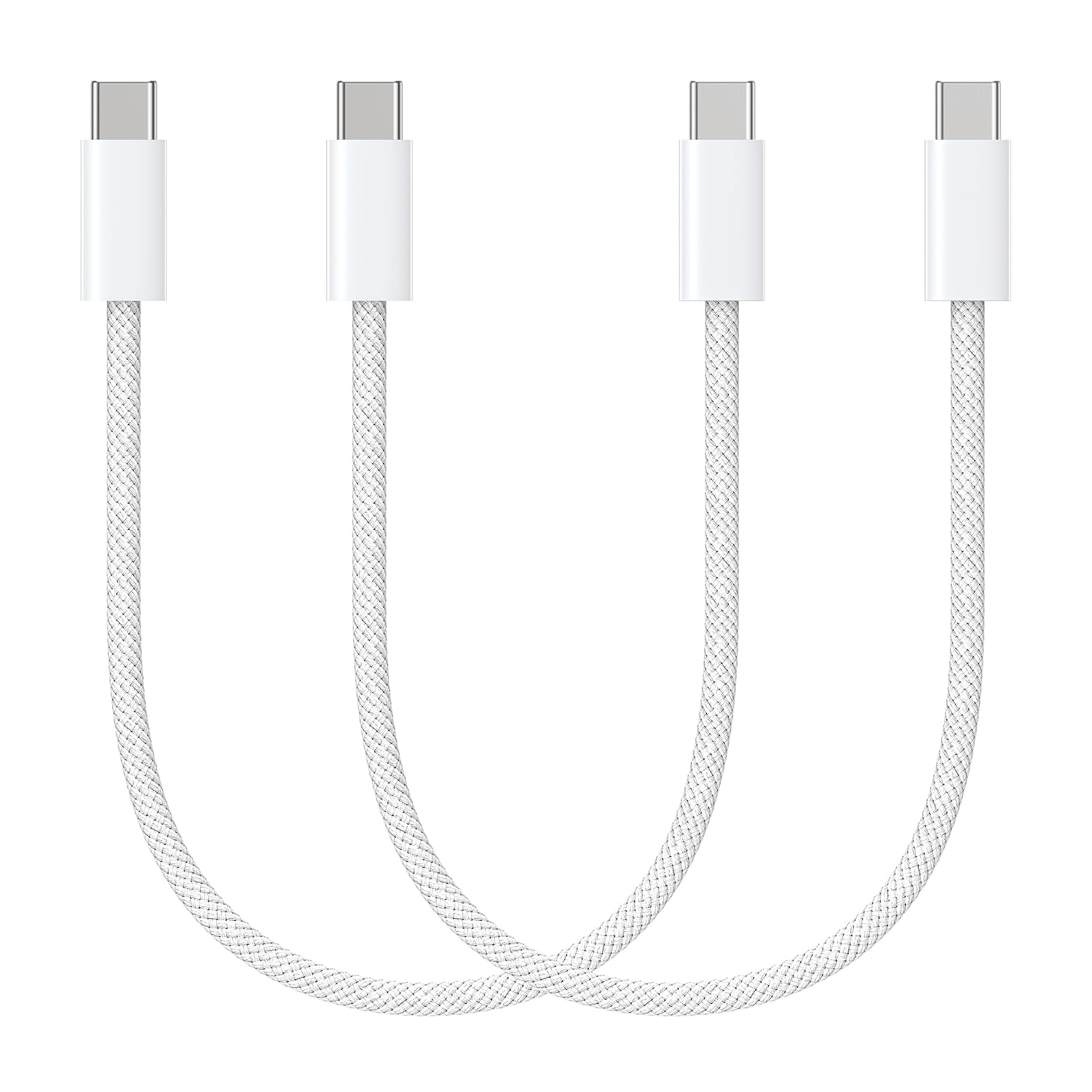 Thumbnail 6 de Cavo USB-C USB-C Nylon bianco 2M+2M 60W con Power Delivery 3.0 e ricarica rapida