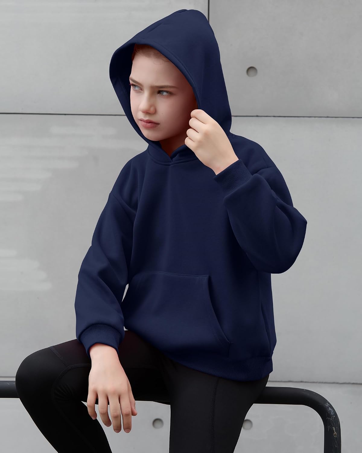 Detalle 2 de Hvididan Girls' Hoodie, Fleece-Lined
