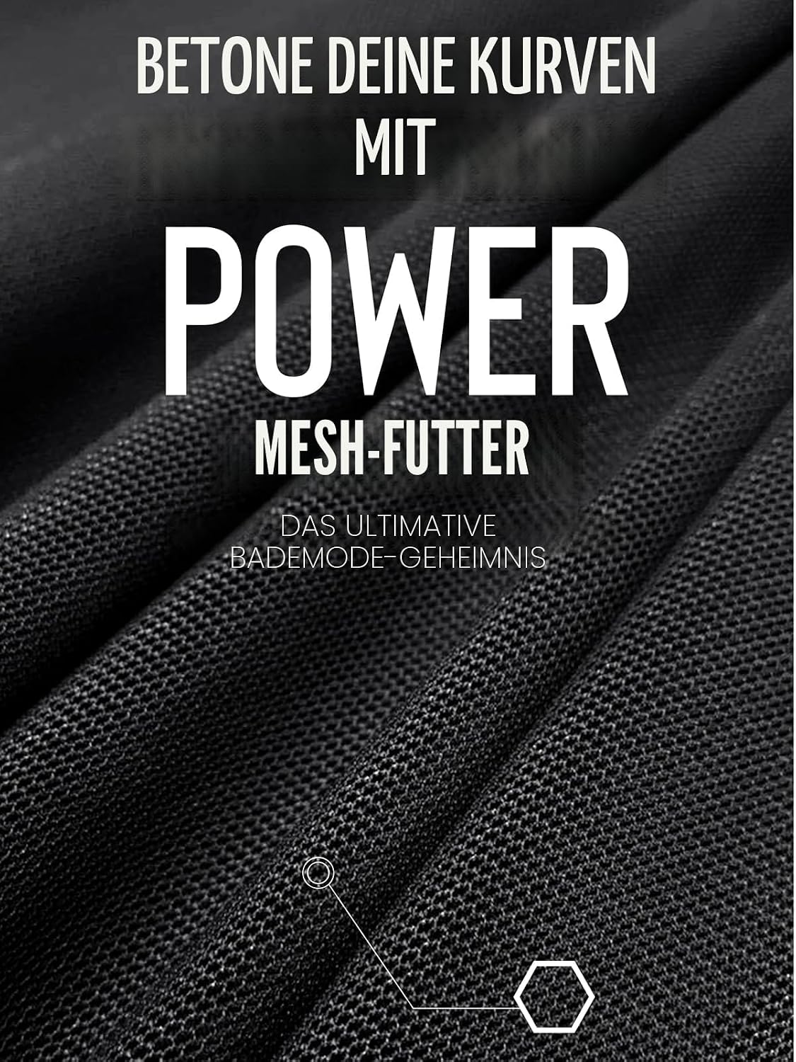 Thumbnail 5 de CUPSHE Damen Badeanzug One Shoulder mit Mesh-Einsätzen und Bauchkontrolle