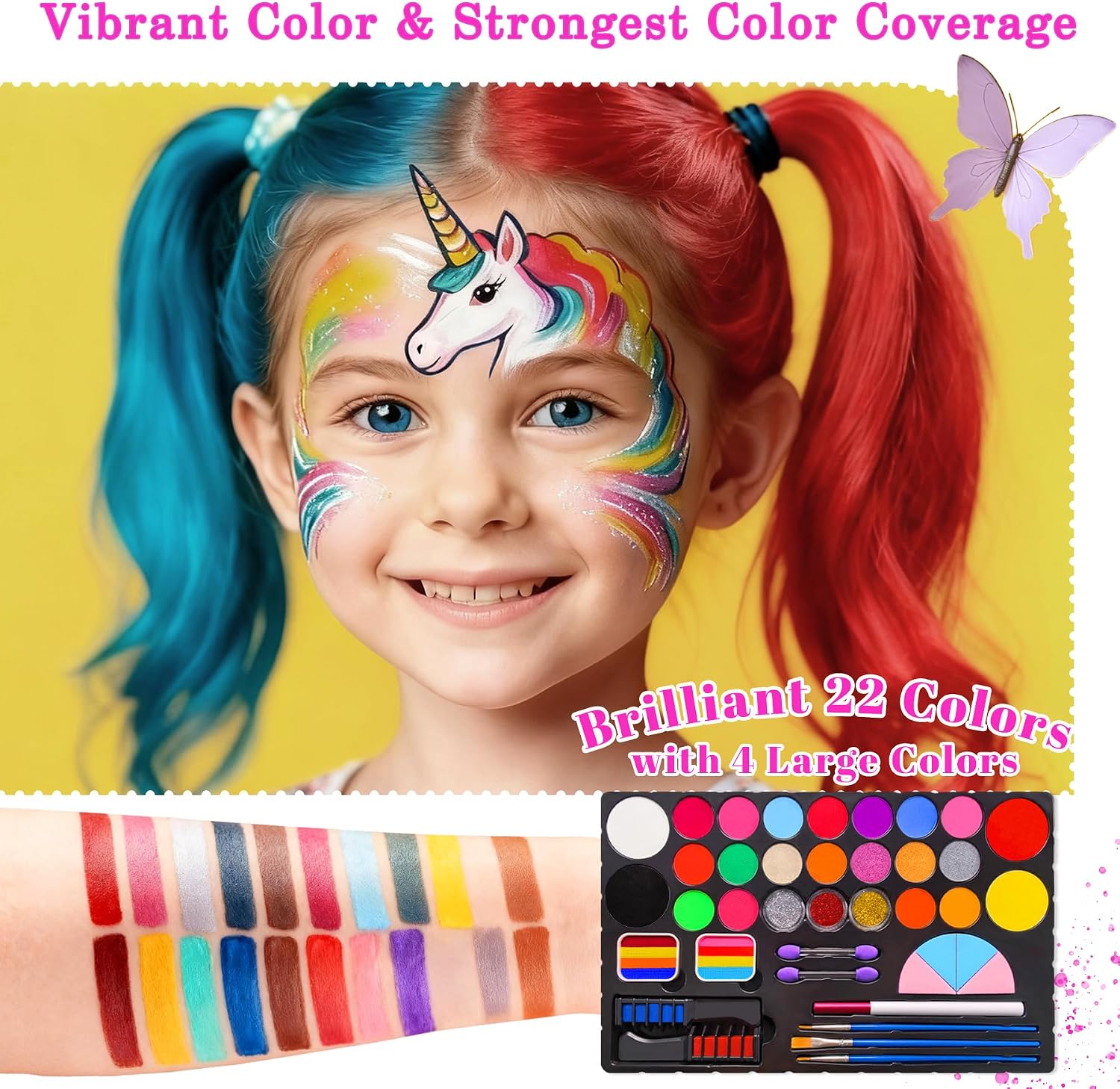 Detalle 2 de Mekkyes Truccabimbi Kit 22 colori 🎨
