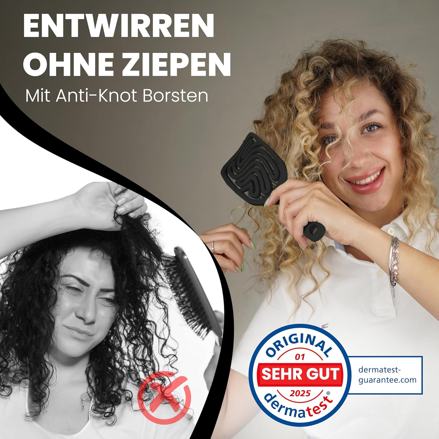 Thumbnail 1 de Walcora Haarbürste ohne Ziepen für nasses Haar