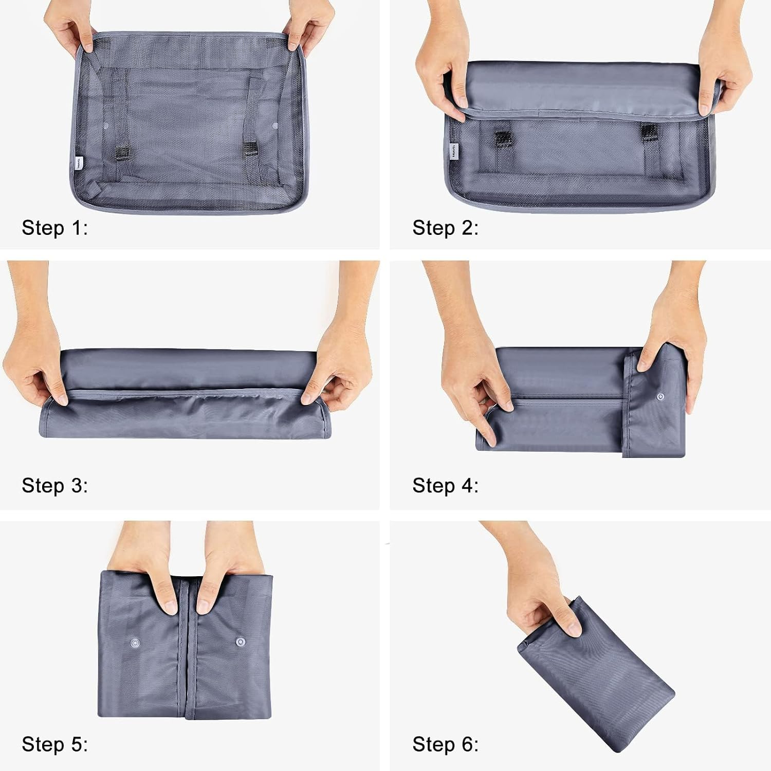 Detalle de MURISE Packing Cubes 8 pièces (6/8 tailles) — organisateur de valise pour voyages et vacances