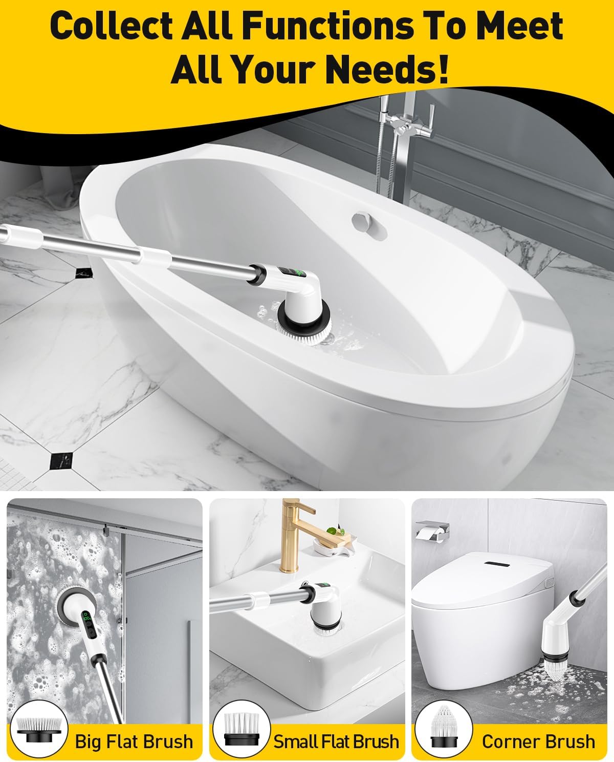 Detalle 2 de Electric Spin Scrubber 2-Speed Cordless Brush 🧽