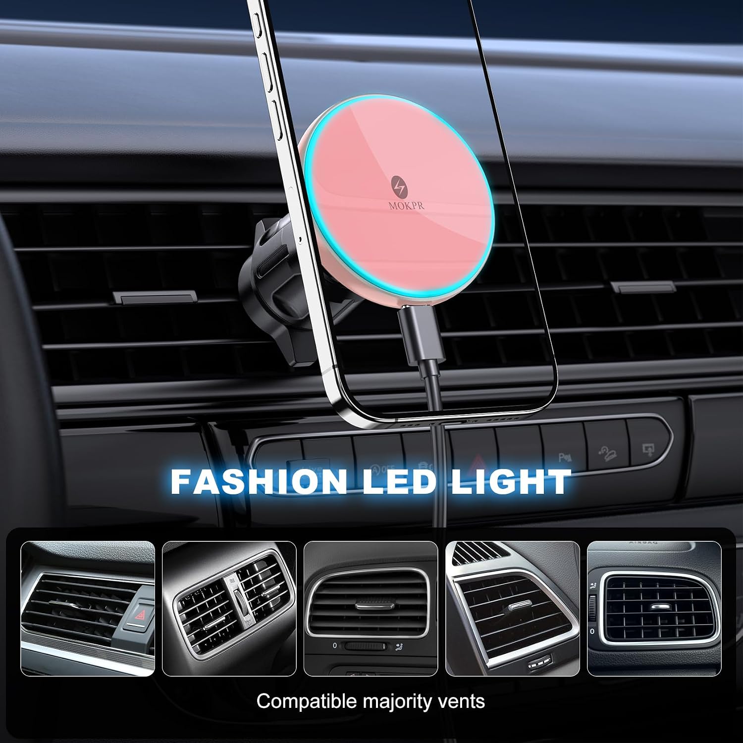 Detalle 2 de MOKPR Magnetic Wireless Car Charger