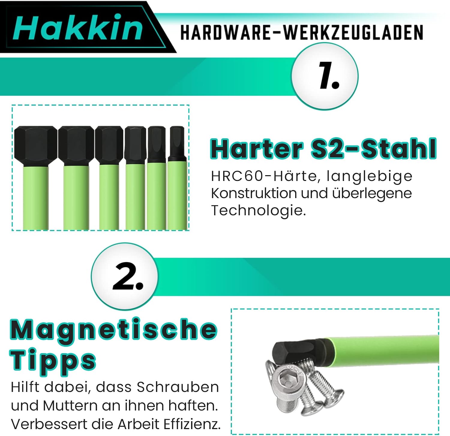 Detalle 2 de Hakkin Bit-Set Hex 10-teilig 100 mm
