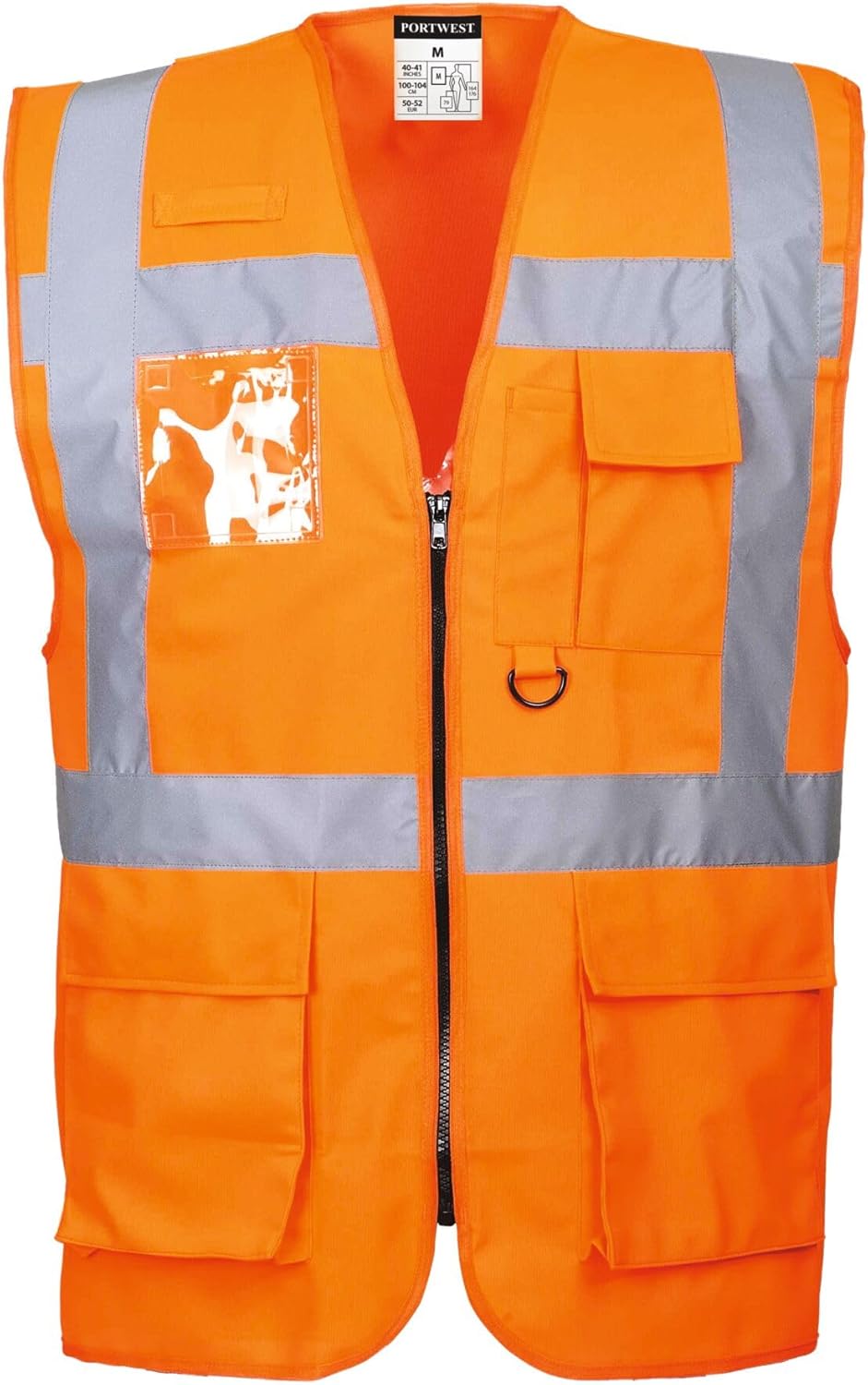 Portwest Portwest gilet haute visibilité avec 7 poches, certifié EN ISO 20471 (classe 2) — orange, rouge, jaune