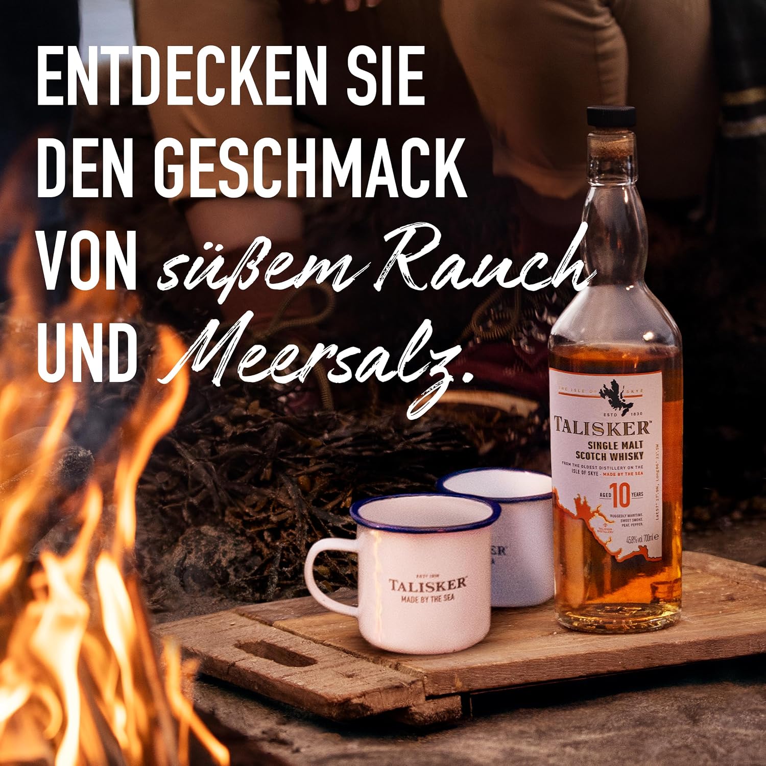 Detalle 2 de Talisker 10 Jahre – aromatischer Single Malt Scotch Whisky aus Skye, Geschenkverpackung
