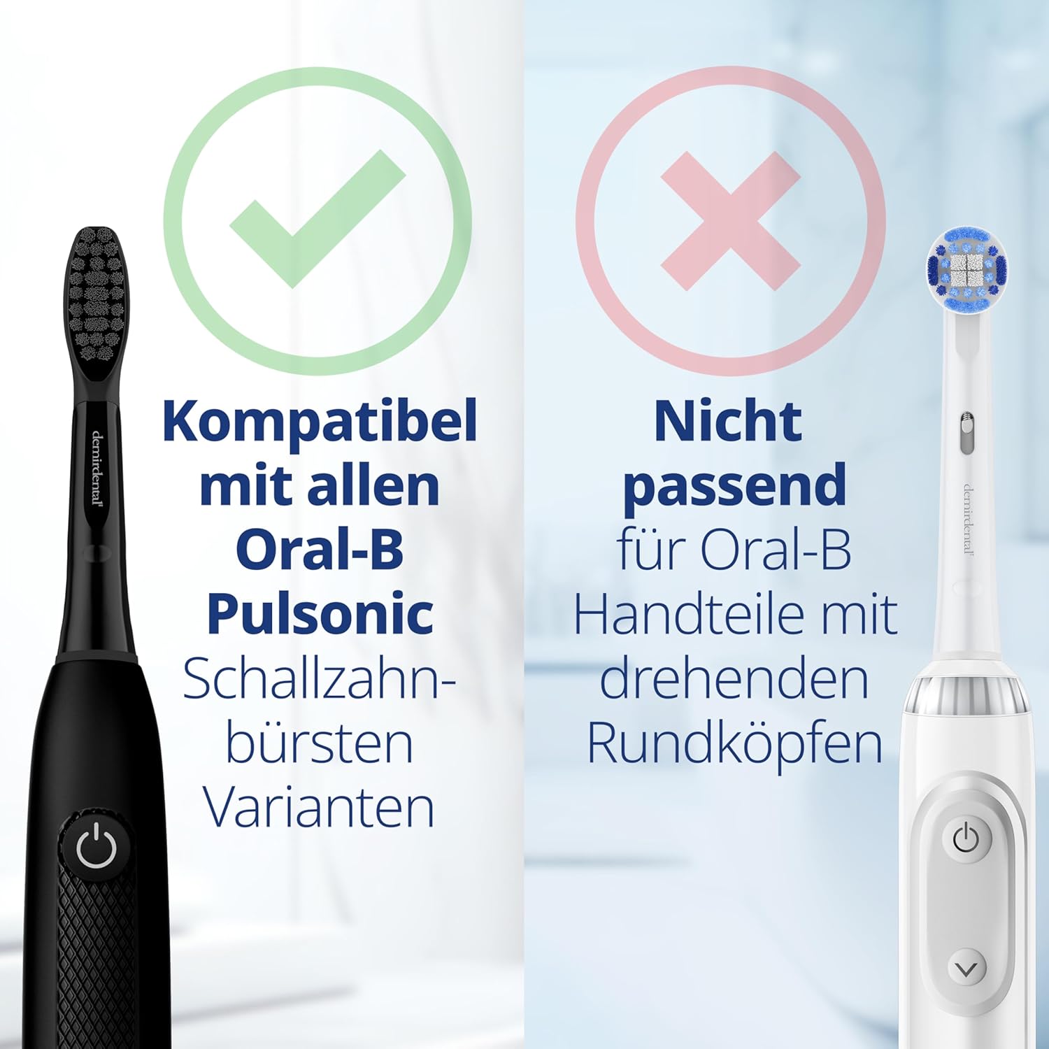 Thumbnail 4 de Demirdental testine di ricambio per Oral-B Pulsonic (nero, con carbone attivo) da 10 pezzi