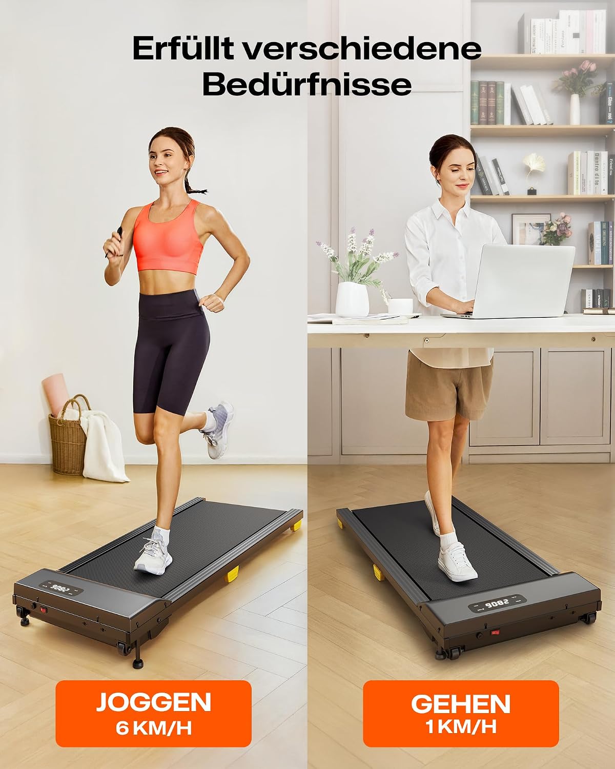 Thumbnail 3 de UREVO Walking Pad 9% Steigung leises Laufband Büro
