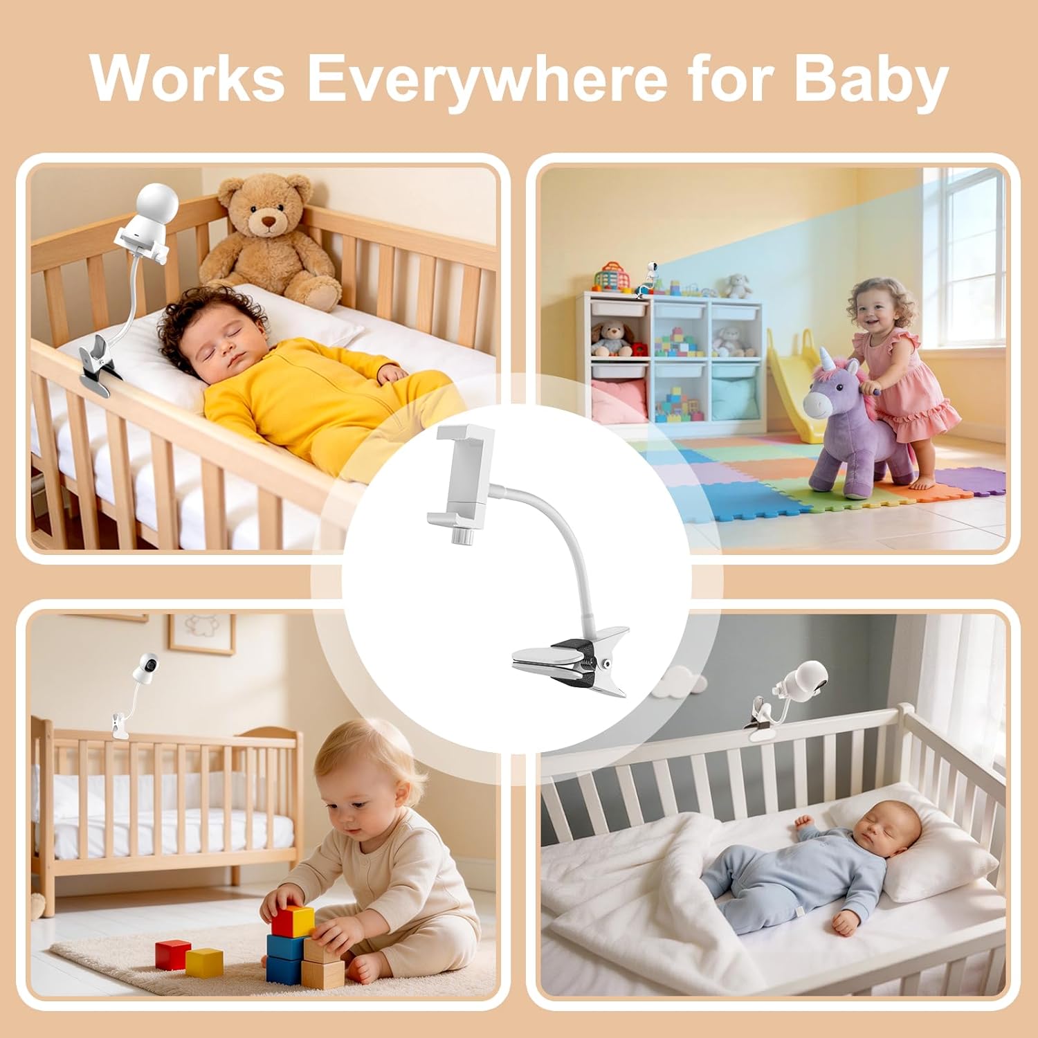 Thumbnail 6 de NozlaID Babyphone Halterung – Universelle Halterung für HB40/HB65/HB66/HB248 und Geräte mit 1/4-Zoll-Gewinde