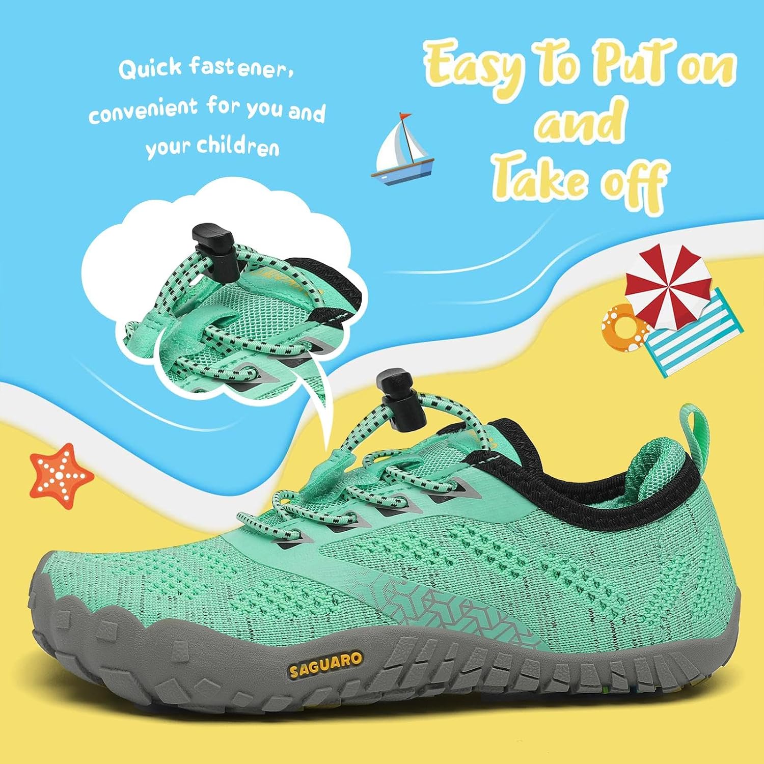 Thumbnail 2 de Saguaro Trailschuhe für Kinder – atmungsaktive, rutschfeste Barfuß-Sportschuhe für Mädchen und Jungen