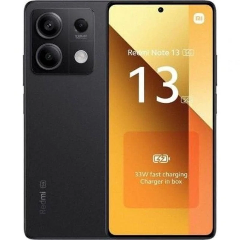 Detalle de Xiaomi Redmi Note 13 5G 256 GB + 8 GB RAM – Negro, pantalla 6,67'' AMOLED y cámara triple