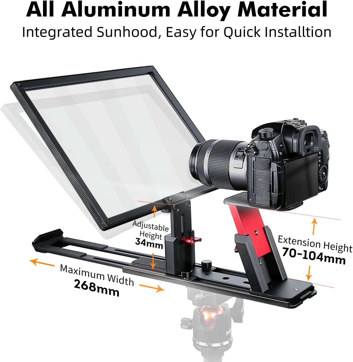Thumbnail 2 de Desview T12S Teleprompter with Aluminium Alloy Liftable Design (12.9 inch)