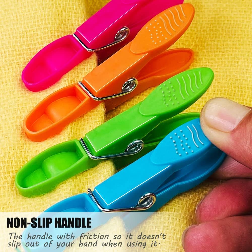 Thumbnail 1 de Clothes Pegs, 52-Pack with Durable Springs for Washing Line – 4 Colour Non-Slip Plastic Laundry Clips