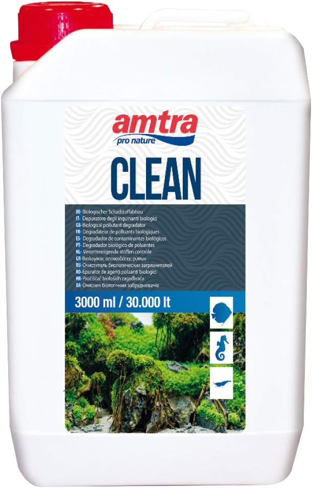 Amtra Clean – Depuratore naturale per l'acqua degli acquari, 3000 ml