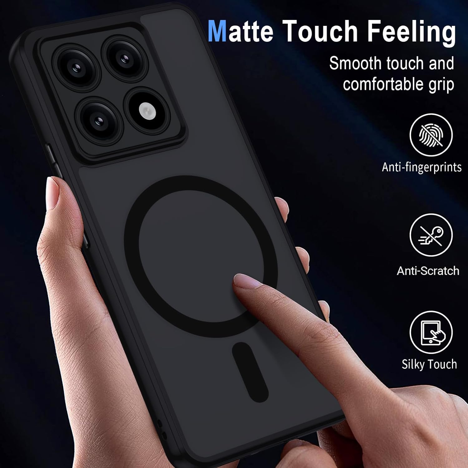 Thumbnail 3 de XTCASE Coque magnétique pour Xiaomi 14T — Étui translucide en PC dur et TPU antichoc