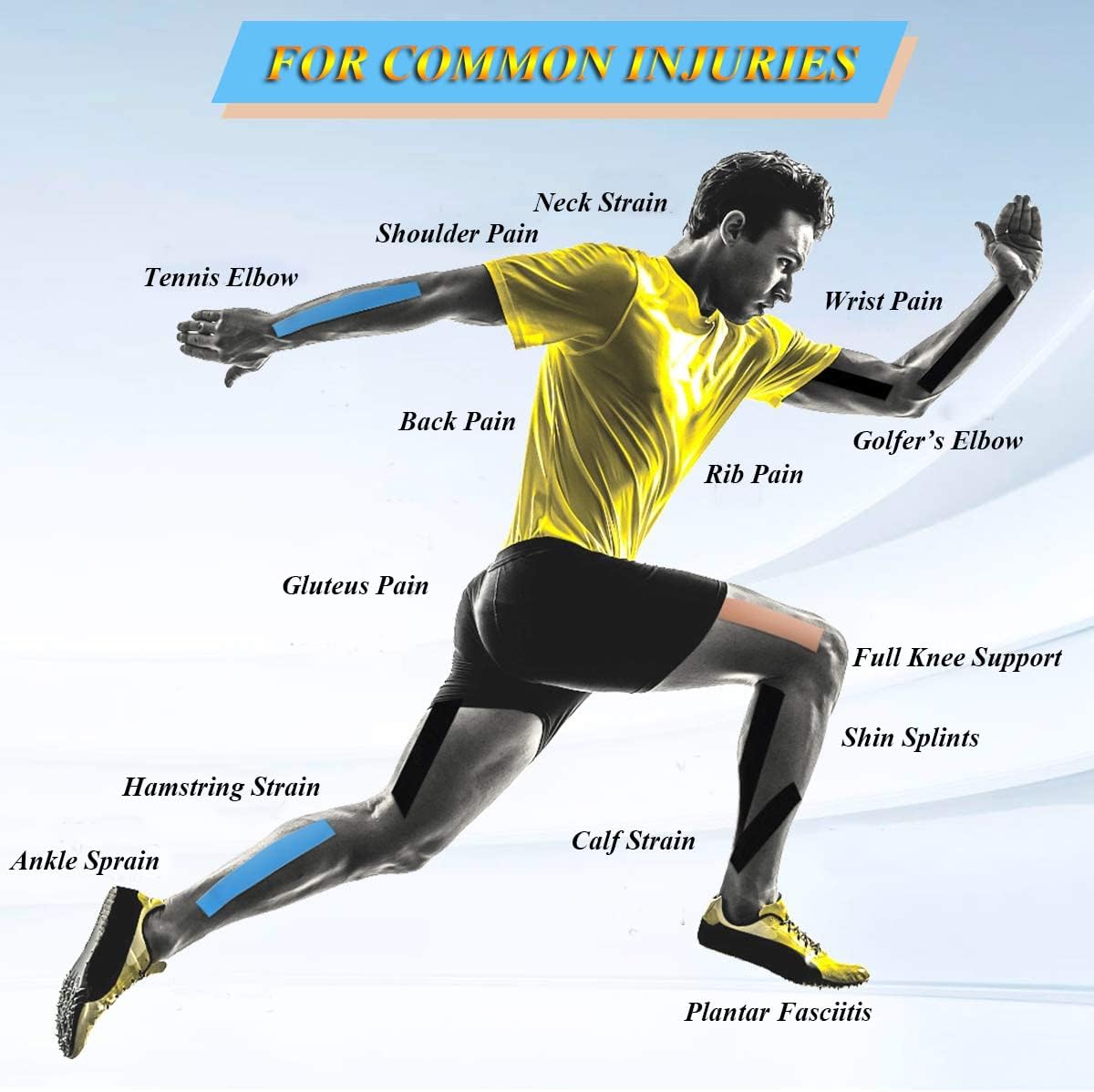 Thumbnail 3 de HONYAO Kinesiology Tape 2 Rolls