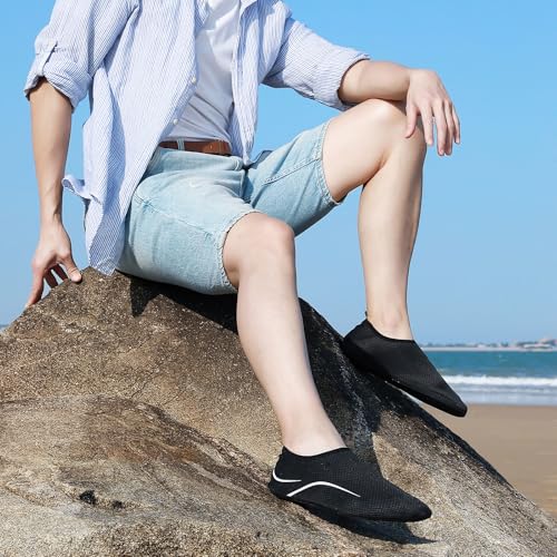 Detalle de Gitzing Water Shoes for Women & Men – Beach Quick-Dry Aqua Socks (Black, EU 40 / UK 6.5)