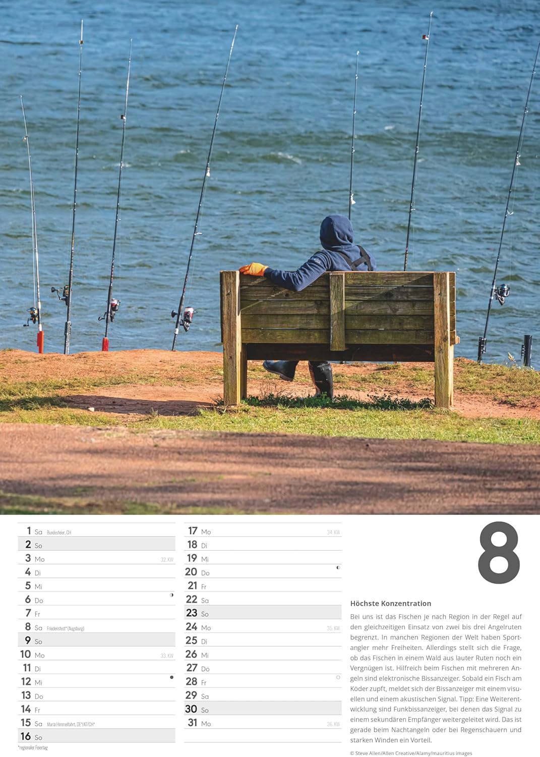 Thumbnail 6 de Alpha Edition - Der große Angelkalender 2026 – Wandkalender 29,7×42 cm mit 12 beeindruckenden Angelmotiven