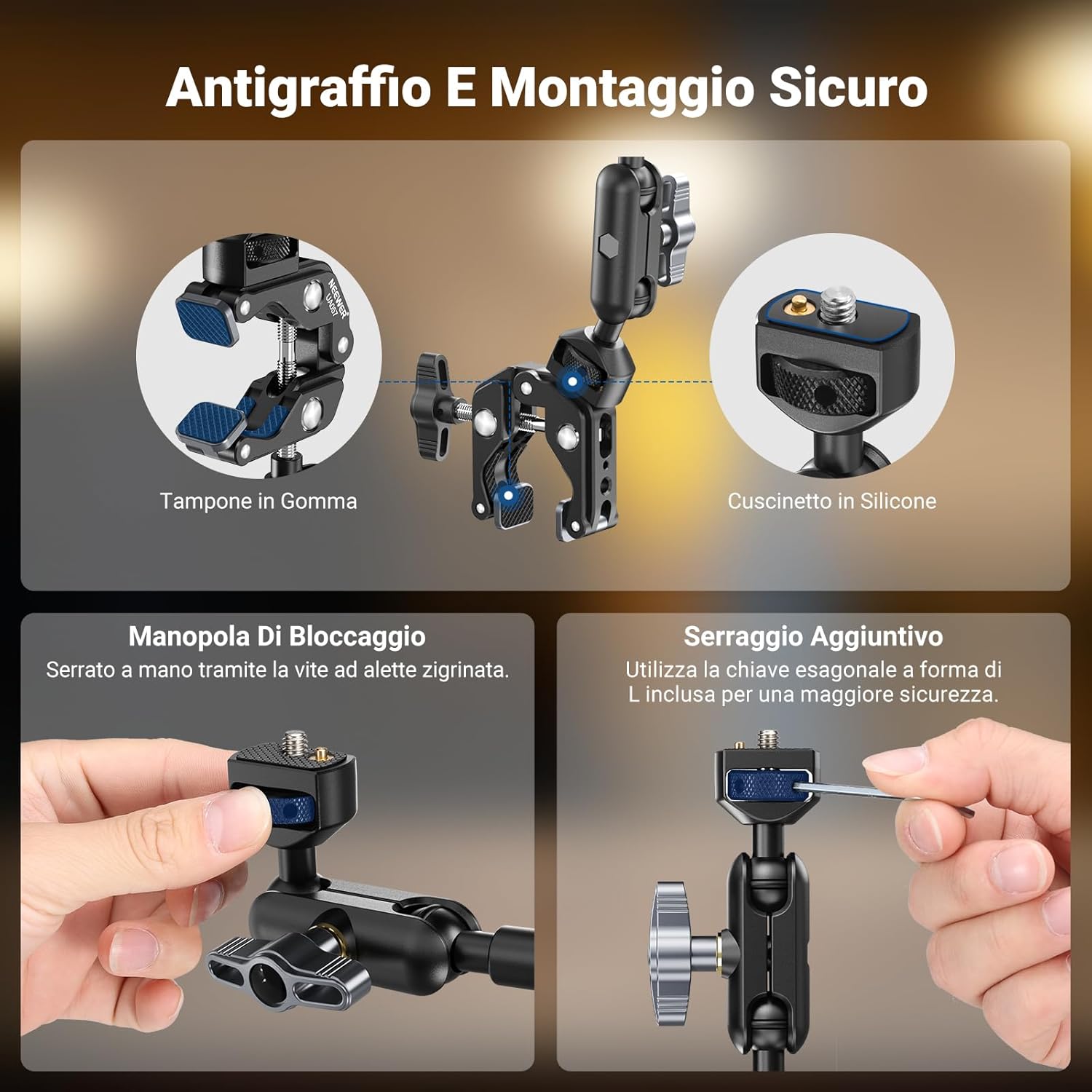 Thumbnail 4 de NEEWER 22” Magic Arm supporto per fotocamera