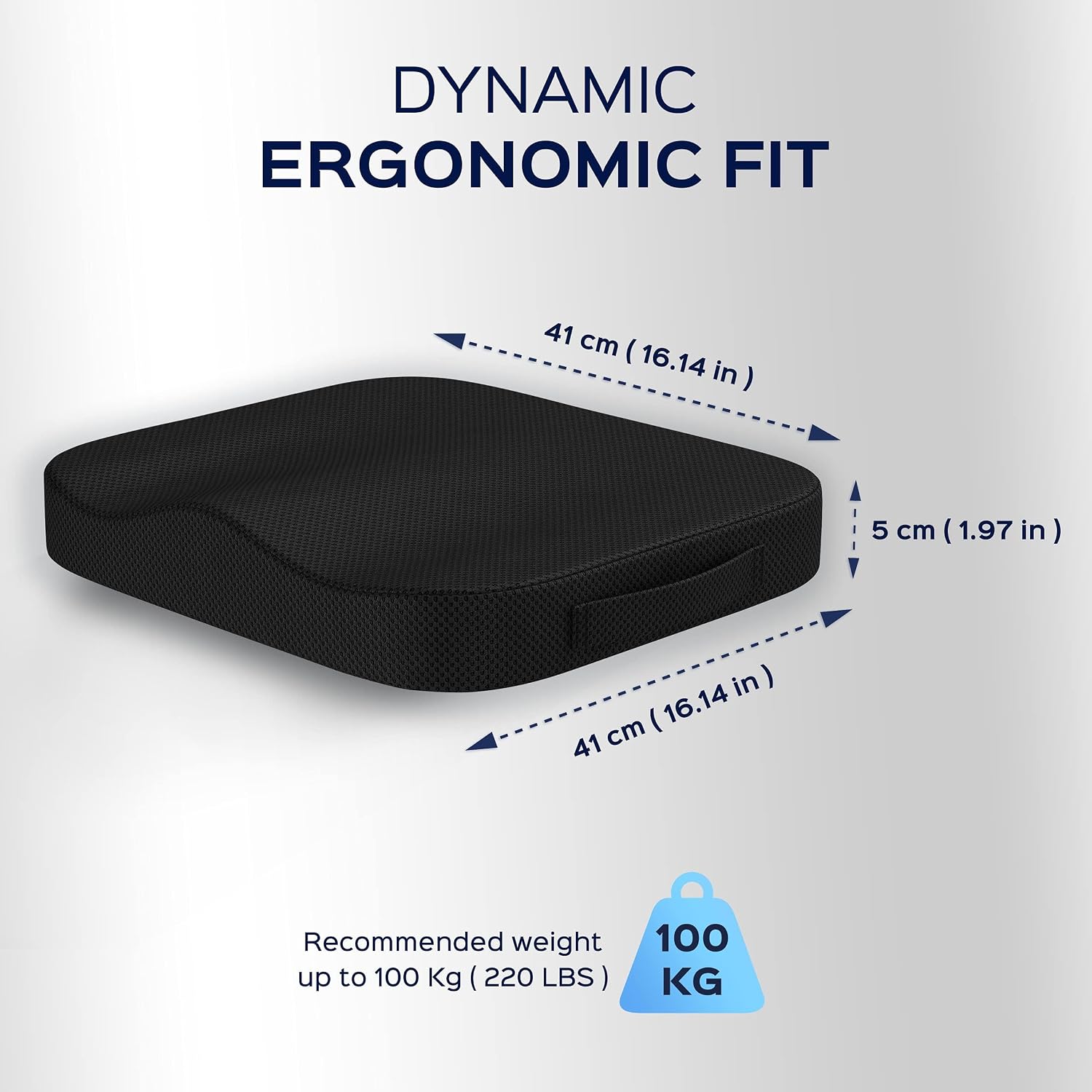 Detalle de Bonmedico Memory Foam seat cushion for pain relief