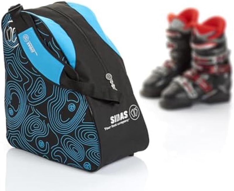 Detalle de Sac à chaussures de ski Sidas Boot Bag Black & Blue – Nylon résistant, taille medium