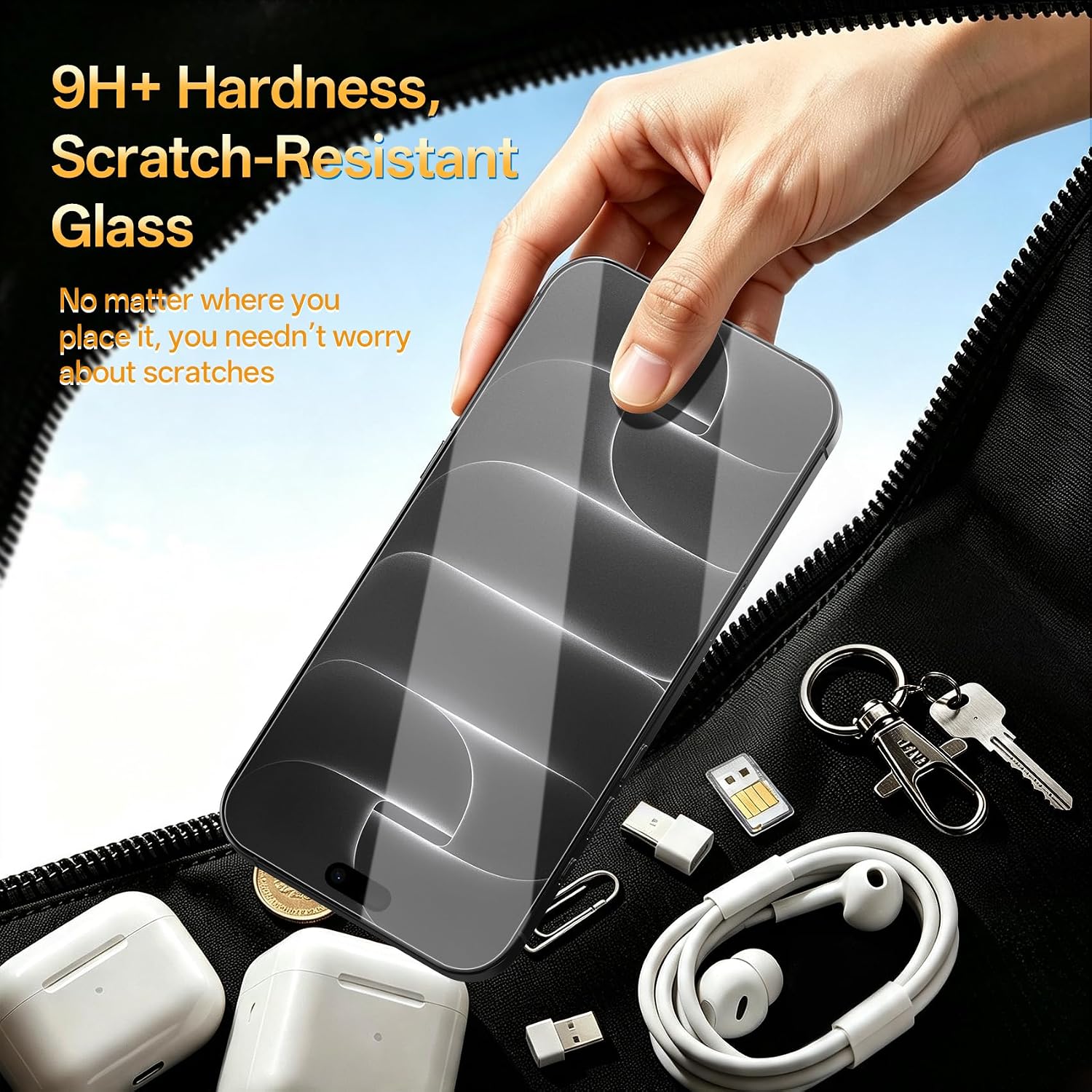 Detalle 2 de Milomdoi iPhone 18 Pro Max Privacy Screen Protector, 9H+ Glass, 3+3 Pack