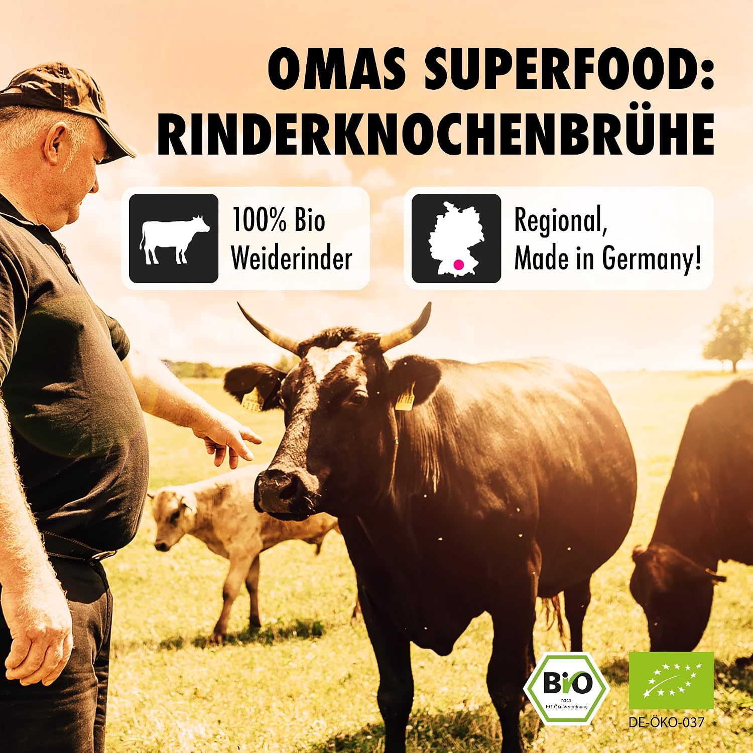 Detalle de BROX Knochenbrühe Rind Bio 6x370ml 🍲