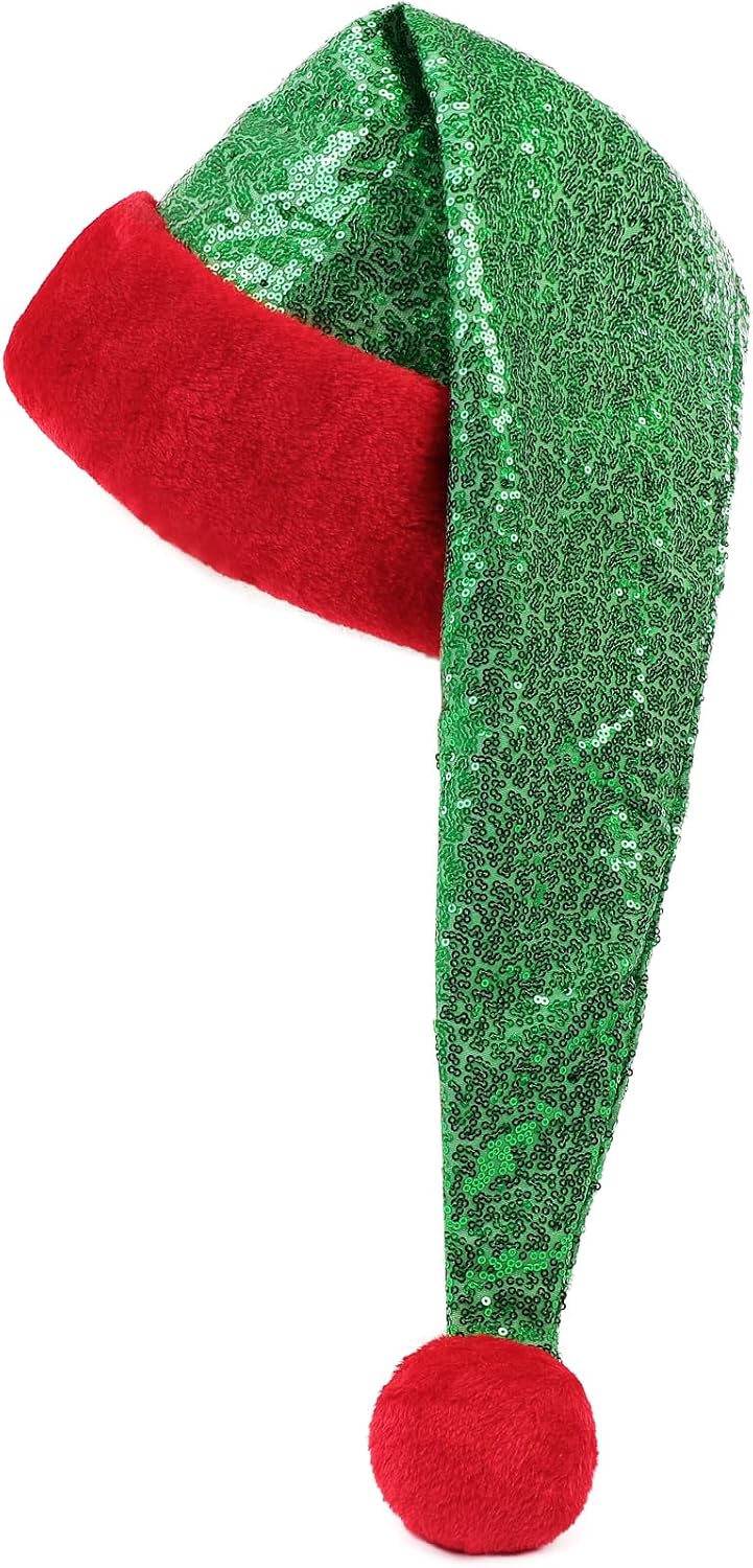 Detalle 2 de KONVINIT Deluxe Plush Santa Hat with Faux Fur Pompom