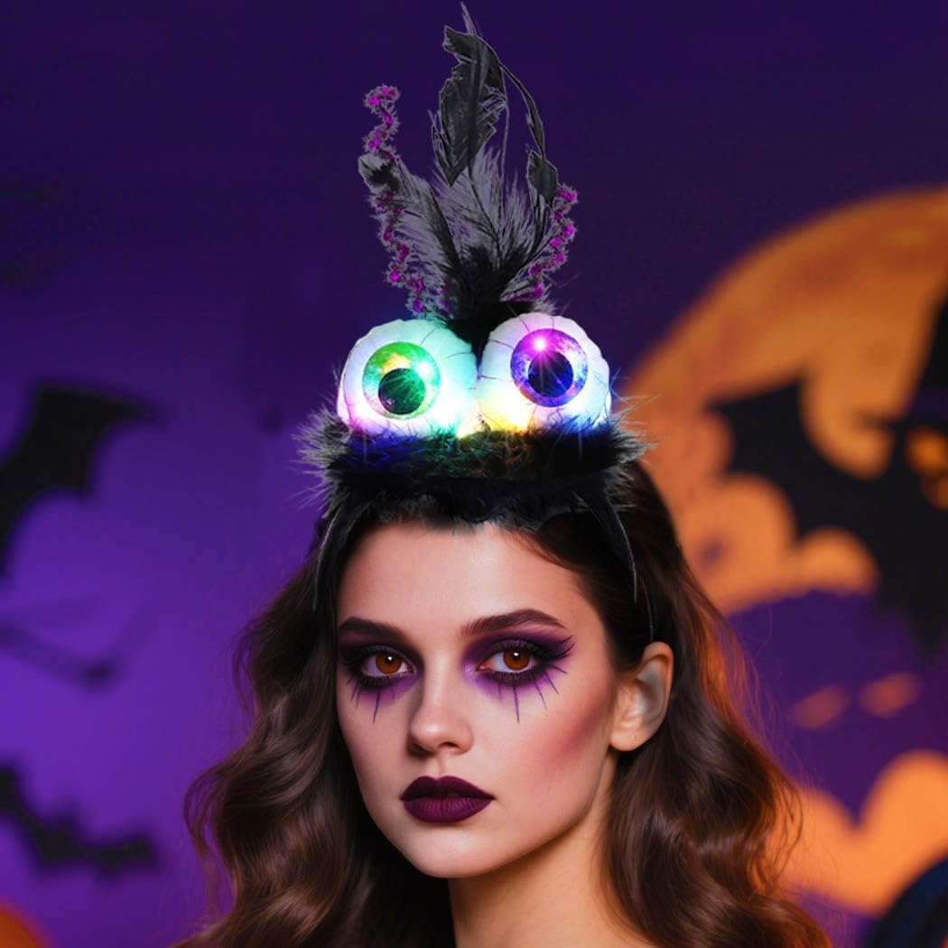 Detalle de Fashband LED Eyeball Feather Headband