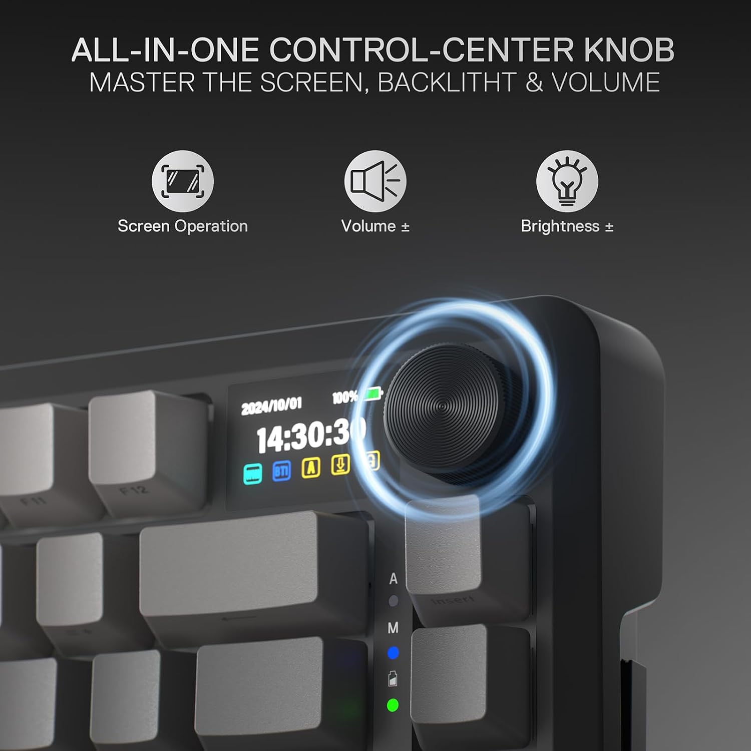 Thumbnail 4 de Redragon K724 PRO Behemoth 81-Key Wireless Gaming Keyboard with TFT Display