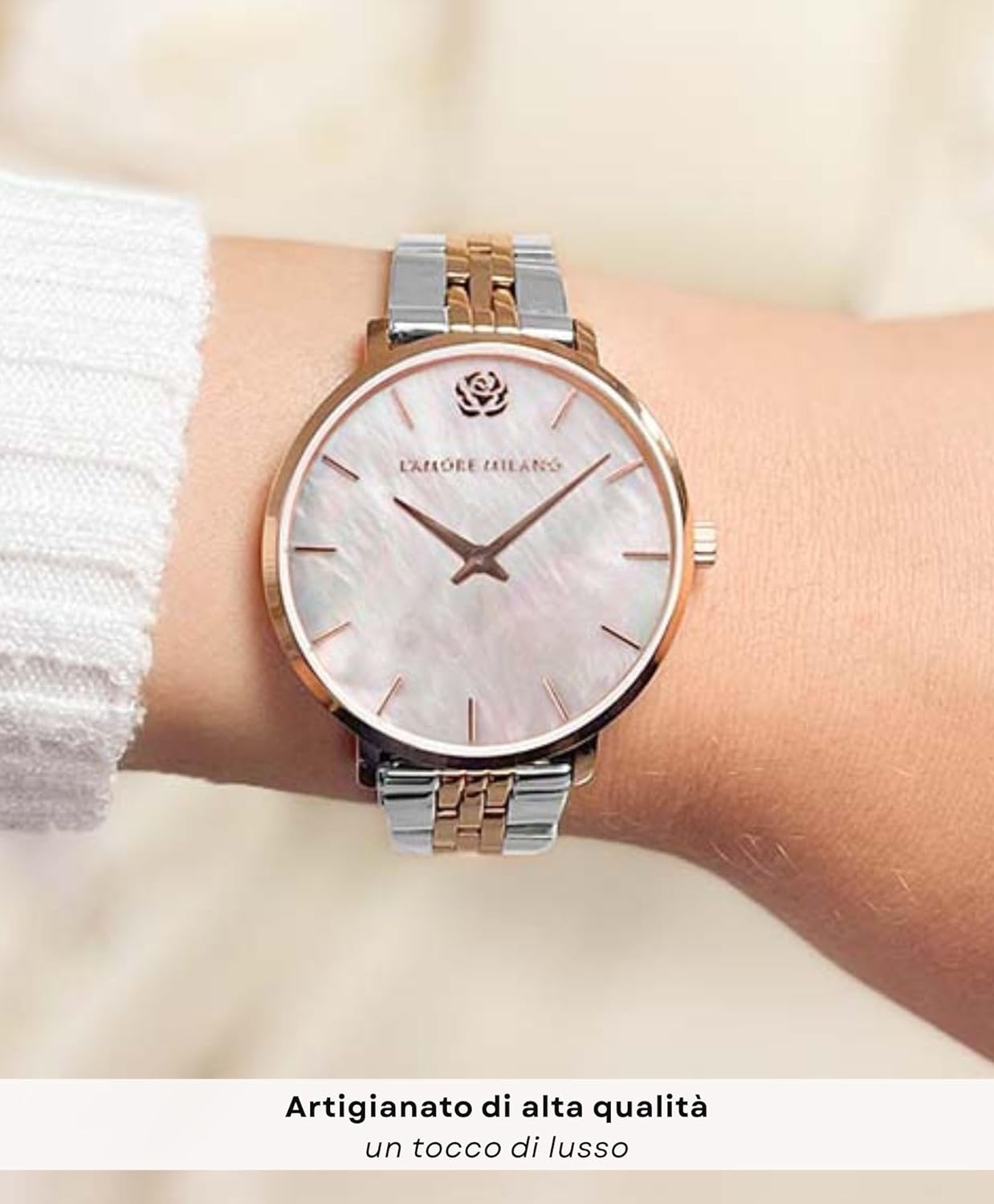 Thumbnail 5 de L'AMORE MILANO Orologio da donna in scatola rose – 36 mm, impermeabile 5 ATM, confezione regalo