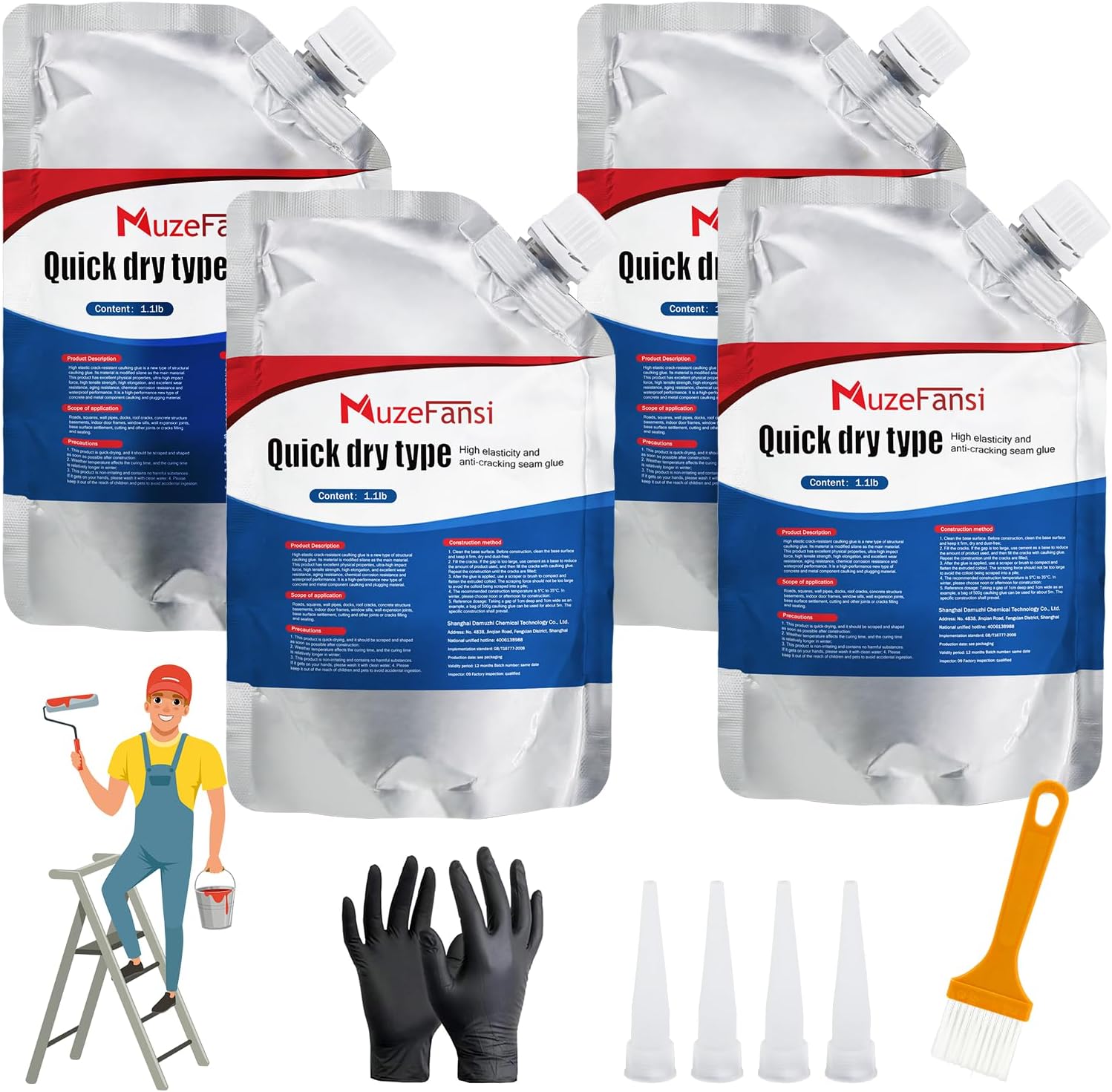 Detalle de Concrete Crack Sealant, 4 Pieces