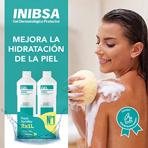 Thumbnail 3 de INIBSA Gel de baño dermatológico (pack 2 x 1 L) para cuidado de piel y cabello