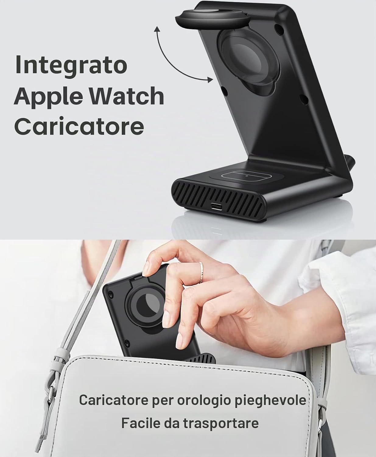 Detalle 2 de YLLZI Caricatore wireless 3 in 1 20W