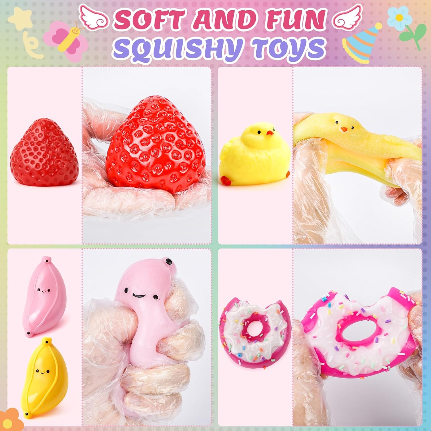 Detalle de 20Pcs Taba Squishy Pack Fidget Toys — Sensory Set for Kids and Classroom Use