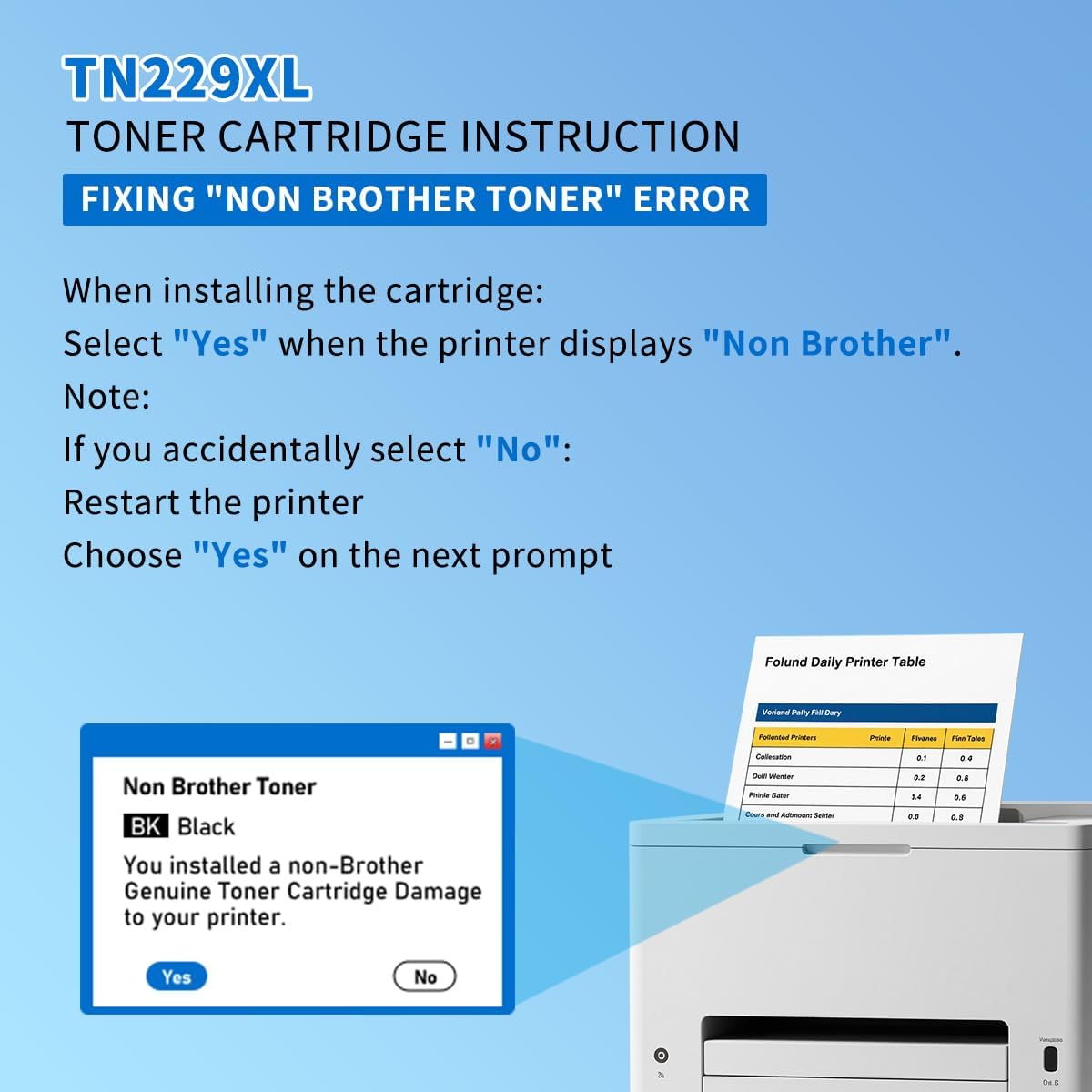 Detalle 1 de LinkDocs Black Compatible Toner Cartridge TN229XLBK