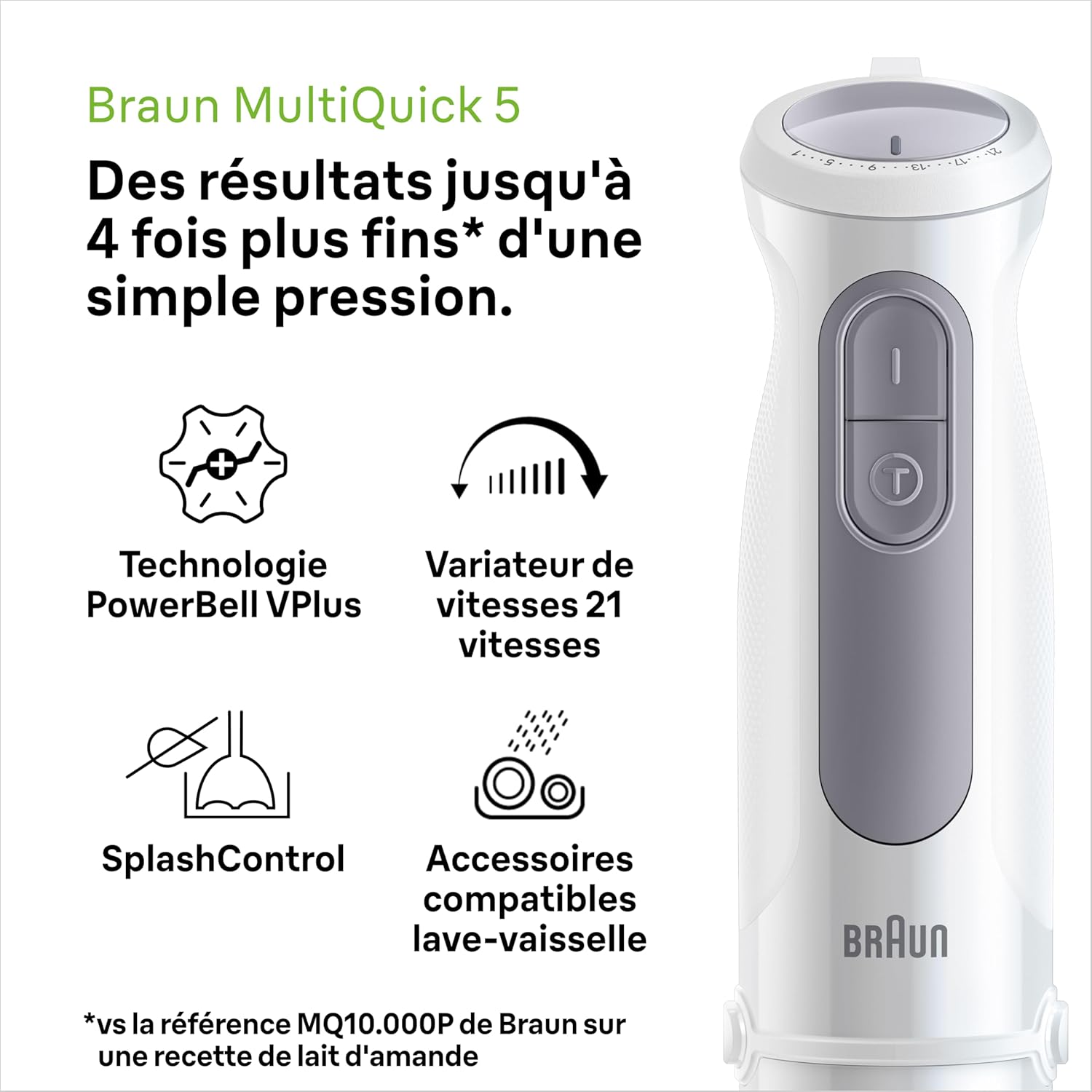 Detalle de Braun MultiQuick 5 MQ50.236M mixeur plongeant 1000W