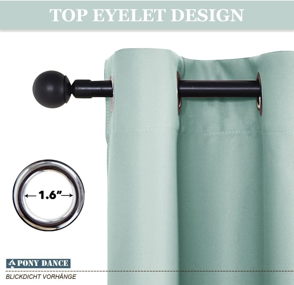 Thumbnail 5 de PONY DANCE Kurzer Vorhang Blickdicht Verdunkelungsvorhang Kinderzimmer 137x132 cm 🪟