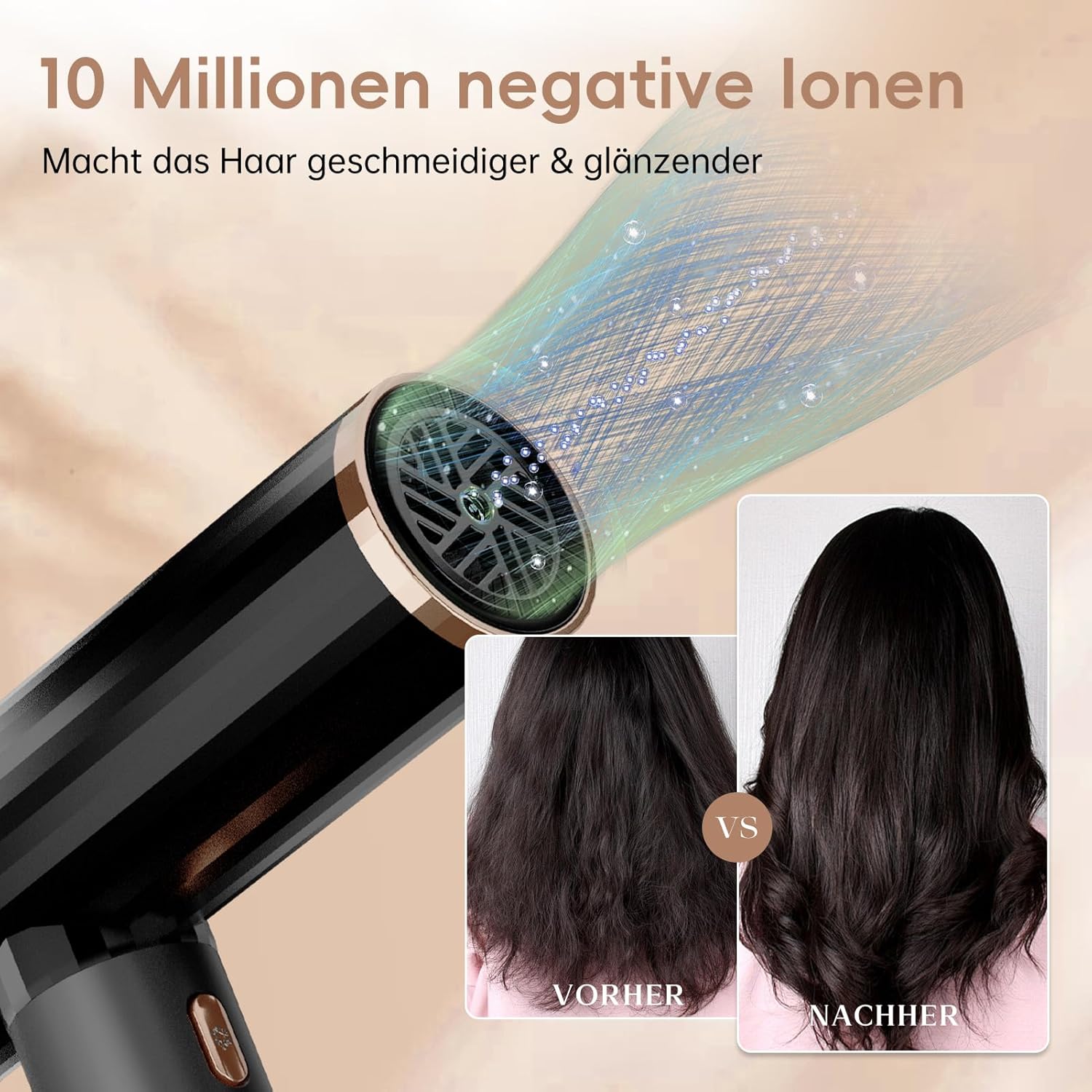 Thumbnail 4 de NICEBAY Haartrockner Ionen mit Diffusor – 1900 W, bürstenloser Motor, leise & leicht