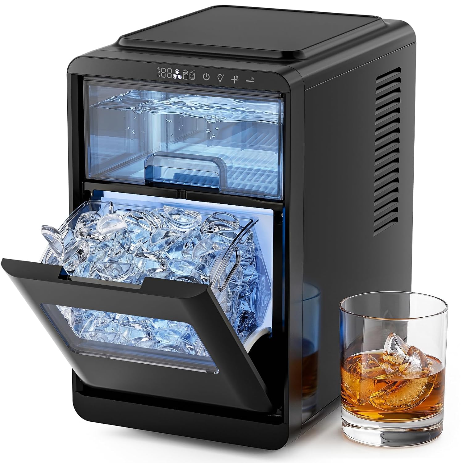 Detalle de Electactic HZB-12M Crescent Ice Maker, Adjustable Thickness, 27 lb/Day