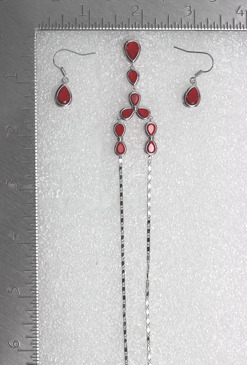 Detalle de Faship Necklace and Earring Set with CZ Crystals